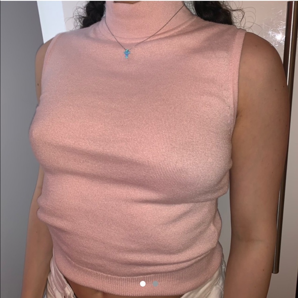 Pastel pink turtleneck